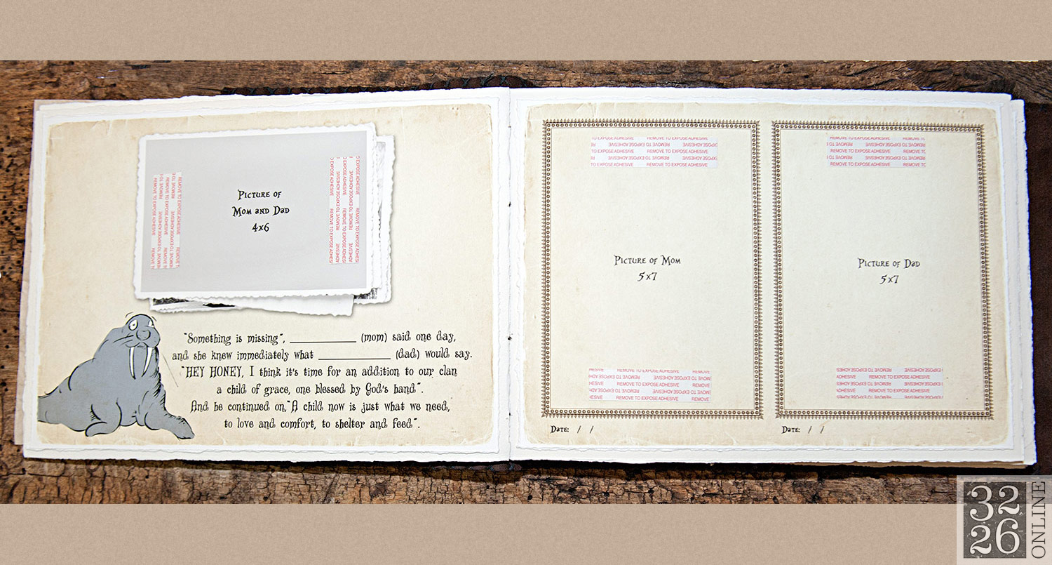 © 3226 Online, LLC, Sara Weinberger. All rights reserved. 3226 Art - Bound By Sara - Sara Weinberger - The Ultimate Baby Book. Handcrafted leather baby album, unique baby gift, baby photo album, baby gift