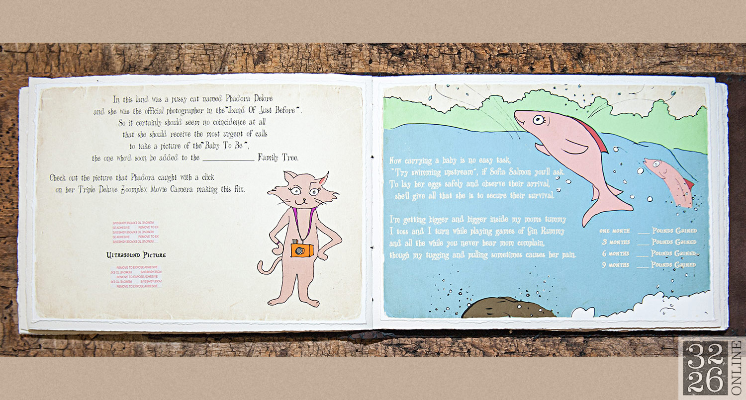 © 3226 Online, LLC, Sara Weinberger. All rights reserved. 3226 Art - Bound By Sara - Sara Weinberger - The Ultimate Baby Book. Handcrafted leather baby album, unique baby gift, baby photo album, baby gift