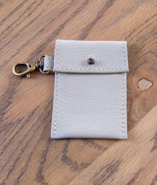 custom leather card keychain