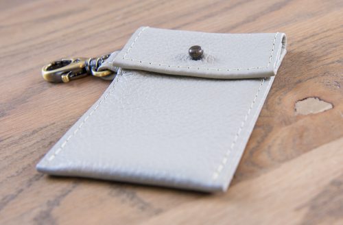 custom leather card keychain