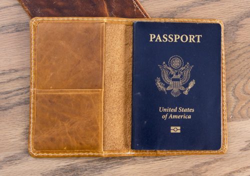 leather passport cover