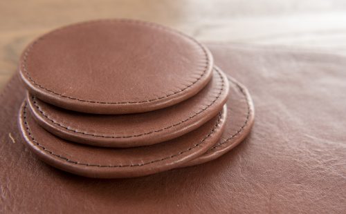 leather coasters
