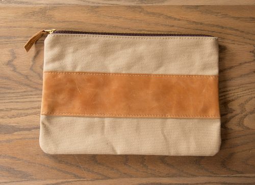 leather womans cosmetic carrier