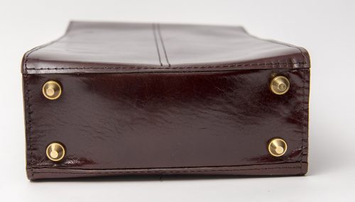 leather wine tote
