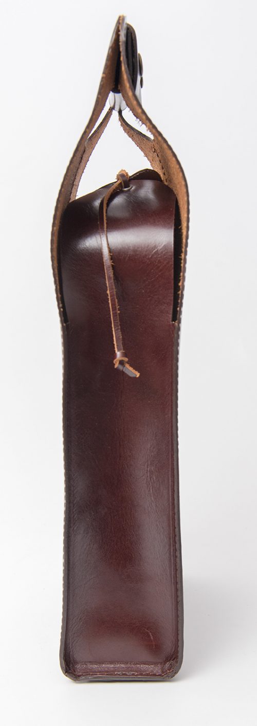 leather wine tote