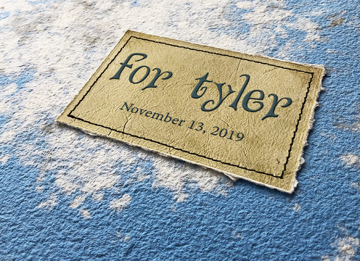 Custom printing says "for Tyler" - 3226 Online